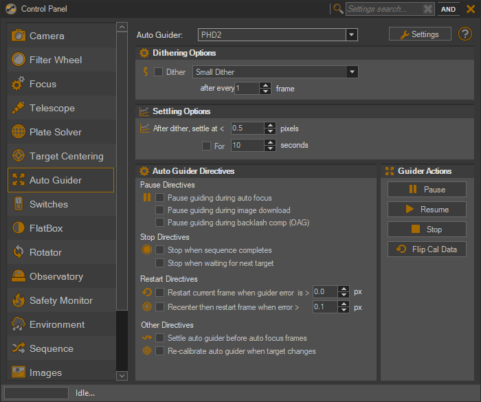 Auto Guiders - Sequence Generator Pro Help