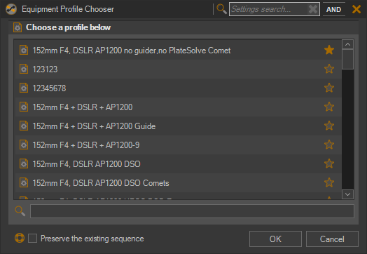 Equipment Profiles - Sequence Generator Pro Help